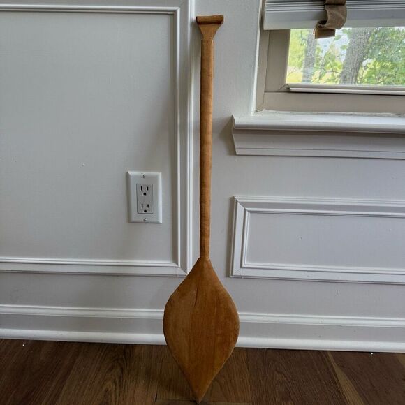 Vintage 29” Ecuador Hand Carved Paddle 29” Long Decor Decorative and Provenance - Picture 6 of 9